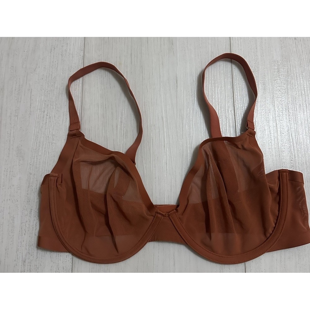 CUUP The Plunge Unlined Bra Size 36E - Terracotta Color